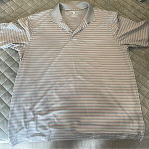 Like new! Only worn two times! Men's Striped Polo Shirt - Blue and Gray